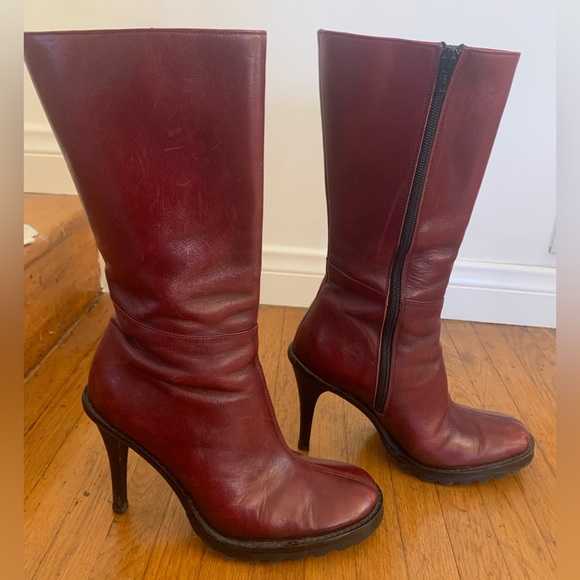 HOT Burgundy stiletto Paruolo boots from Buenos Aires - size 7 - Picture 7 of 7